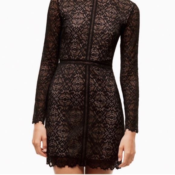 Aritzia Wilfred Janvry black lace dress 00 NWT - Picture 3 of 5